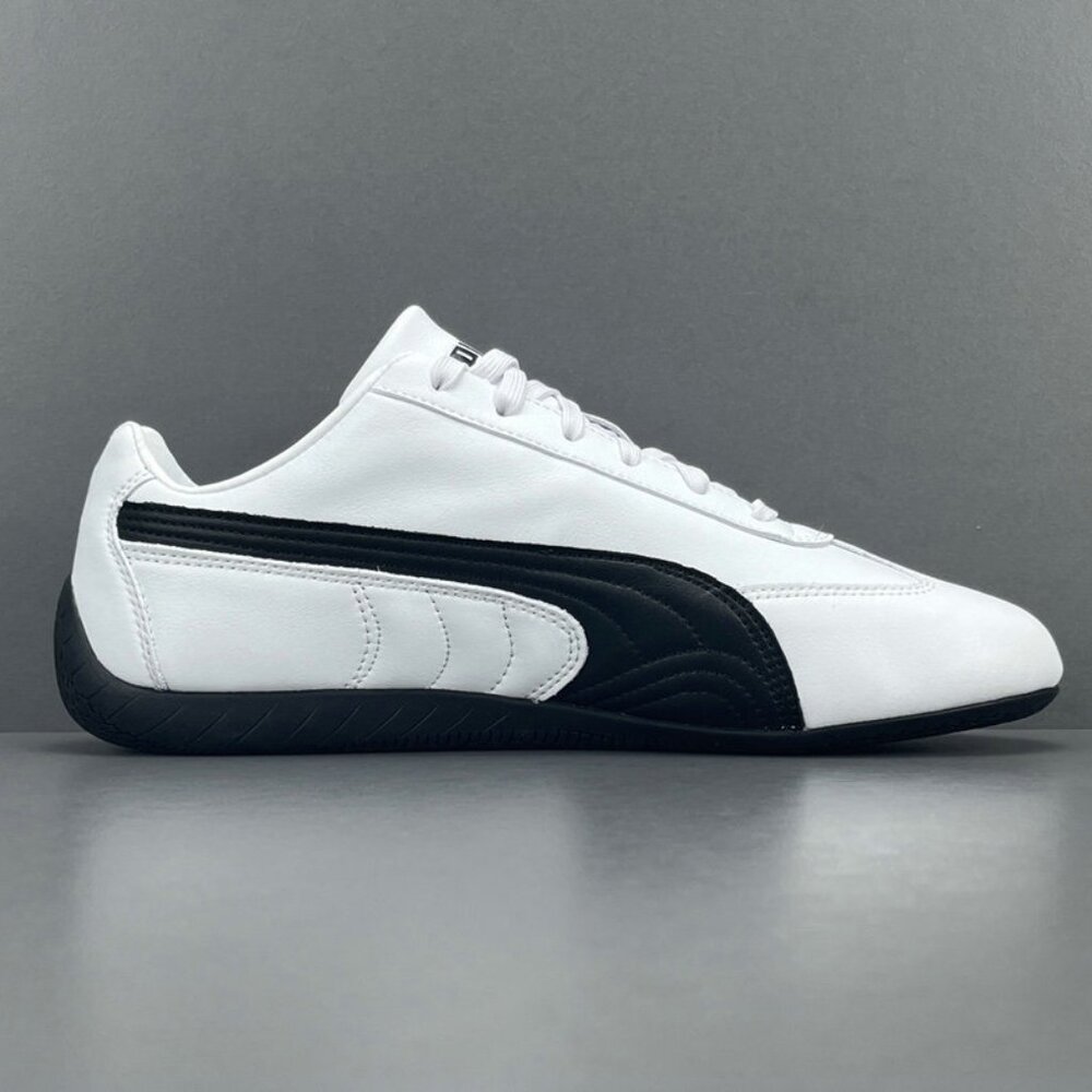 Puma Black And White Leather Racing Sneakers - Picture 11 of 11